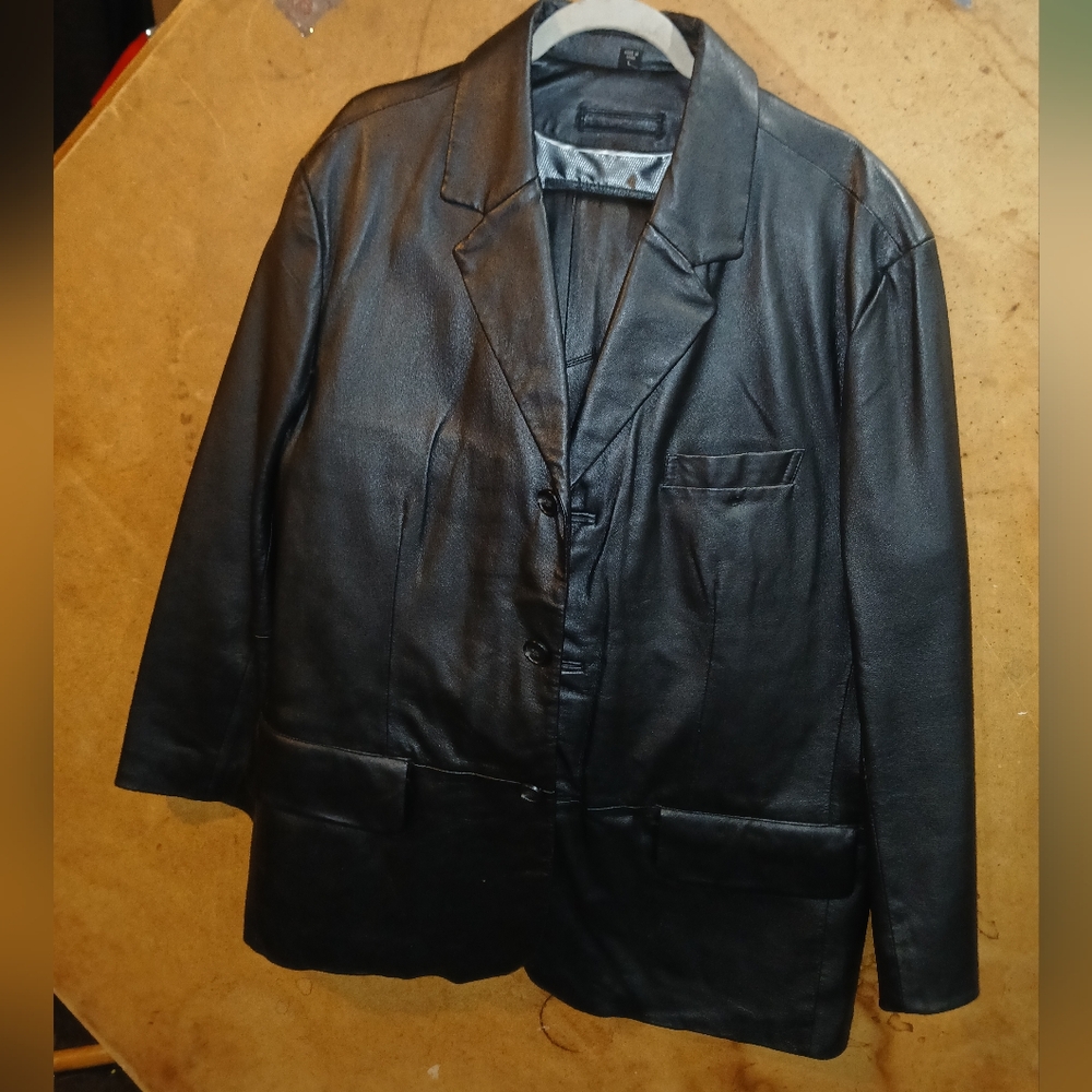 Vintage Leather 2pc Suit